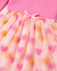 PRIMARK PINK CANDY HEARTS TWIRL TULLE DRESS