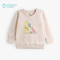 PRIMARK PINK CUTE HORSES SWEATSHIRT