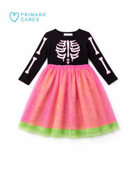 PRIMARK SPOOKY SPARKLE SKELETON TULLE DRESS