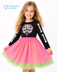 PRIMARK SPOOKY SPARKLE SKELETON TULLE DRESS