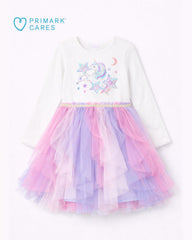 PRIMARK UNICORN STARDUST RAINBOW TULLE DRESS