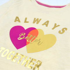 PRIMARK YELLOW ALWAYS BETTER LONG SLEEVE T-SHIRT