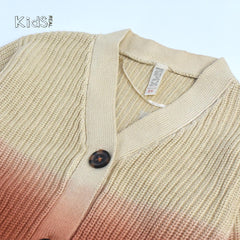REAL KIDS DIP DYE BROWN OMBRE CARDIGAN