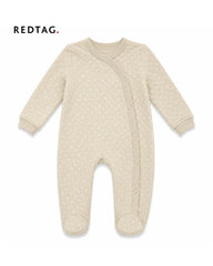 REDTAG BEIGE STAR PRINT QUILTED ROMPER
