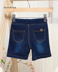 REDTAG BLUE PULL ON DENIM SHORTS
