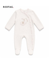 REDTAG CREAM DREAM BIG ELEPHANT QUILTED ROMPER