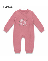 REDTAG DUSTY PINK DAISY EMBROIDERED ROMPER