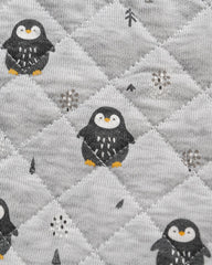 REDTAG GREY OWL PRINT QUILTED ROMPER