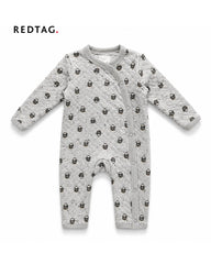 REDTAG GREY OWL PRINT QUILTED ROMPER