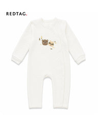 REDTAG IVORY WOODLAND FRIENDS EMBROIDERED ROMPER
