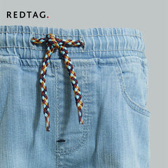 REDTAG MID BLUE DENIM SHORT WITH DRAWSTRING