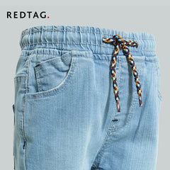 REDTAG MID BLUE DENIM SHORT WITH DRAWSTRING