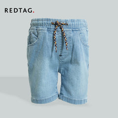REDTAG MID BLUE DENIM SHORT WITH DRAWSTRING