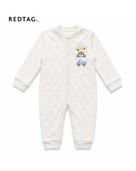 REDTAG OFF WHITE CARS EMBROIDERED QUILTED ROMPER