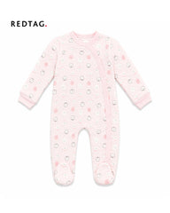 REDTAG PINK ANIMAL FACES QUILTED ROMPER