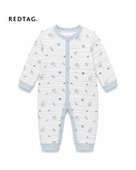 REDTAG WHITE & BLUE SPACE EXPLORER PRINT ROMPER