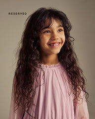 RESERVED ORCHID ELEGANT MESH RUFFLE PARTY DRESS