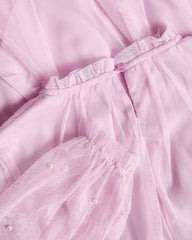 RESERVED ORCHID ELEGANT MESH RUFFLE PARTY DRESS