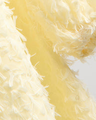 RESERVED YELLOW SEQUIN TEXTURED PARTY DRESS