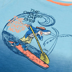 S.OLIVER GRADIENT BLUE COOLEST DAY T-SHIRT