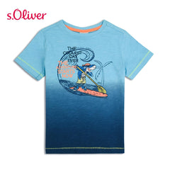 S.OLIVER GRADIENT BLUE COOLEST DAY T-SHIRT