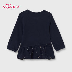 S.OLIVER LITTLE & LOVED LONG SLEEVE TOP WITH FLOUNCE