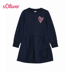 S.OLIVER NAVY JERSEY ALL YOUR LOVE DRESS