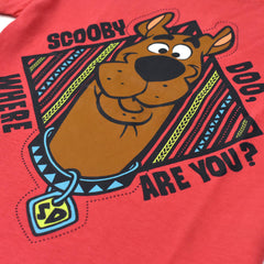 SCOOBY DOO WHERE ARE YOU RED PRINTED T-SHIRT