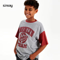 SINSAY MID GREY BROOKLYN TEAM T-SHIRT