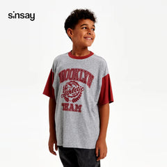 SINSAY MID GREY BROOKLYN TEAM T-SHIRT