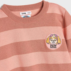 SINSAY PINK STRIPED PAW PATROL JUMPER