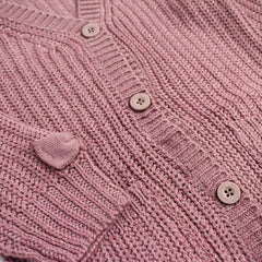 SO CUTE ROSE PINK KNITTED CARDIGAN