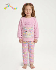 SQUISHMELLOW PINK LEOPARD FLEECE PYJAMA SET
