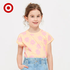 TARGET COTTON DROP SHOULDER PRINTED TOP