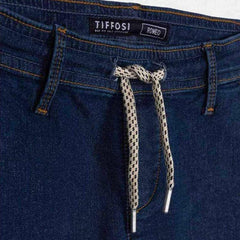 TIFFOSI ROMEO BLUE DENIM SHORTS WITH DRAWSTRINGS FOR BOYS
