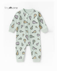 TINY ONE GREEN HOT AIR BALLOON PRINT ROMPER