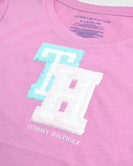 TOMMY HILFIGER PINK REVERSABLE SEQUIN T-SHIRT