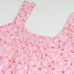 TOPOLINO PINK SPARKLING PRINTED JUMPSUIT