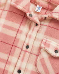 TOPOLINO COZY PLAID CHECK OVERSHIRT JACKET - PINK PLAID