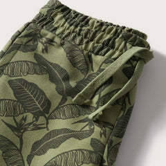 MANGO GREEN TROPICAL PRINT BERMUDA SHORTS
