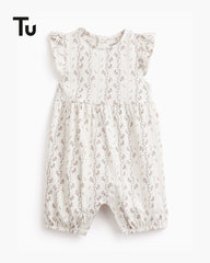 TU BABY FLORAL PRINT FRILL ROMPER