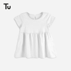 TU BABY WHITE COTTON TOP STYLE DRESS