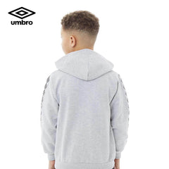 UMBRO LARGE LOGO GREY TAPED HOODED TRACKSUIT