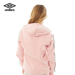 UMBRO LARGE LOGO PINK TAPED HOODED TRACKSUIT
