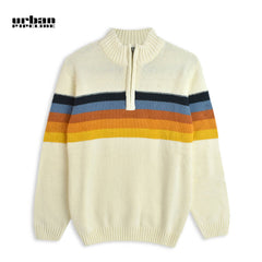 URBAN PIPELINE OFF WHITE STRIPED SWEATER