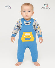 VEO BABY BLUE PRINTED 2 PCS BODYSUIT