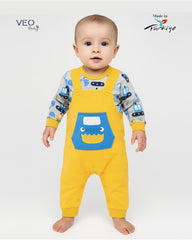 VEO BABY YELLOW PRINTED 2 PCS BODYSUIT