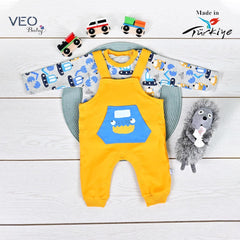 VEO BABY YELLOW PRINTED 2 PCS BODYSUIT