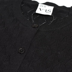 VRS GIRLS BLACK KNITTED CARDIGAN