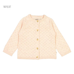 WHEAT LIGHT ORANGE KNITTED CLOUD MELANGE CARDIGAN 0519F